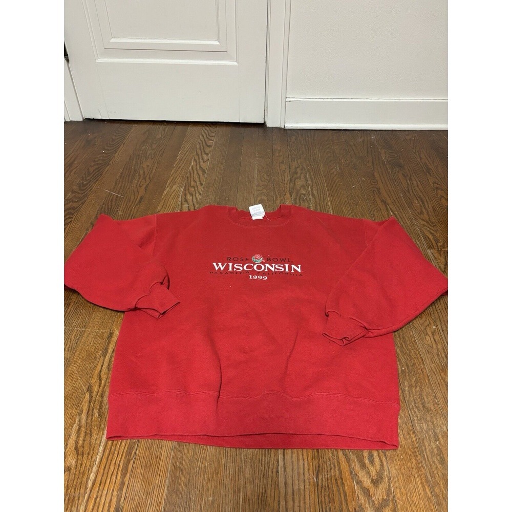 Wisconsin Badgers Rose Bowl 1999 Crewneck Size Large